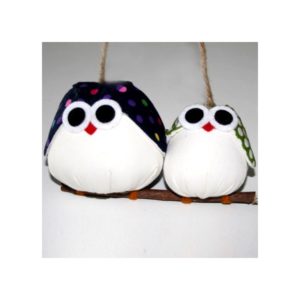 Chouettes à suspendre Papa et Maman personnalisées